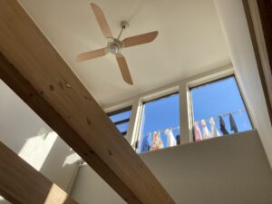 ぶち抜きの天井
